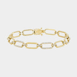 Diamond Paperclip Bracelet