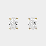 Oval Diamond Studs