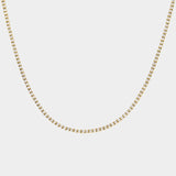 Classic 4 claw Square Base Tennis Necklace