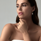 Yellow Gold Diamonds and Pearl Earrings