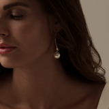 Rose Gold White Pearl Earring