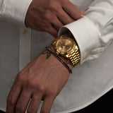 Male Black Diamond Inverted Tennis Bracelet