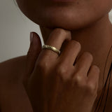 Apollo Patterned Stack Ring