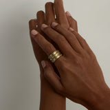 Apollo Patterned Stack Ring