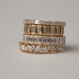 Baguette and Round Brilliant Full Diamond Band