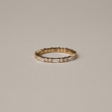 Baguette and Round Brilliant Full Diamond Band