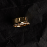 Cigar Ring + Diamond Band