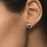 Asscher Cut Diamond Baguette Studs