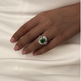 Emerald Pavé Ring